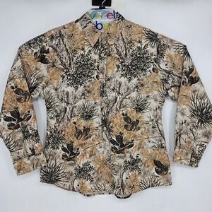 GameGuard Shirt Womens Large Cactus Camouflage Fishing Long Sleeve Outdoor